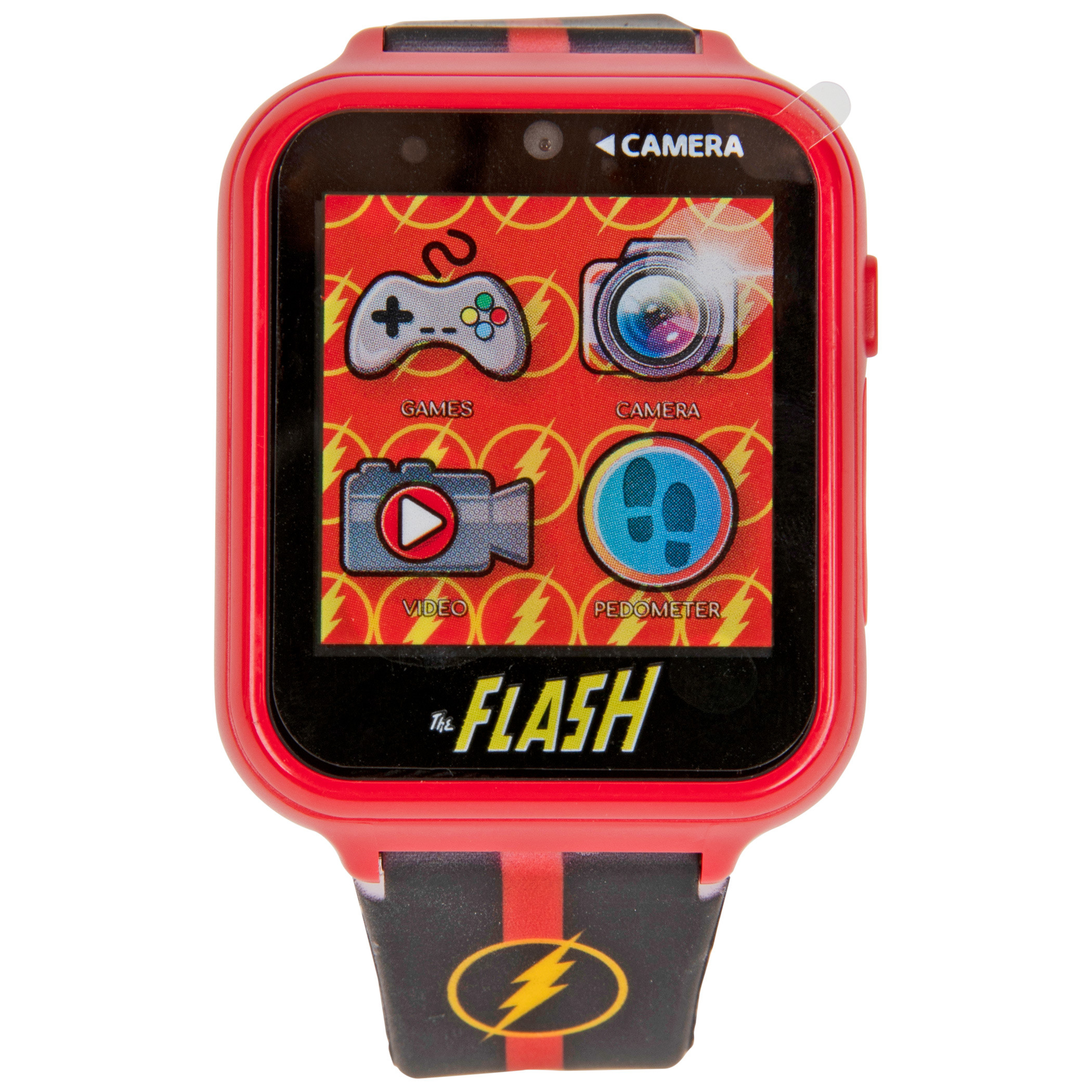 DC Comics Flash Character Interactive Black Square Face Watch